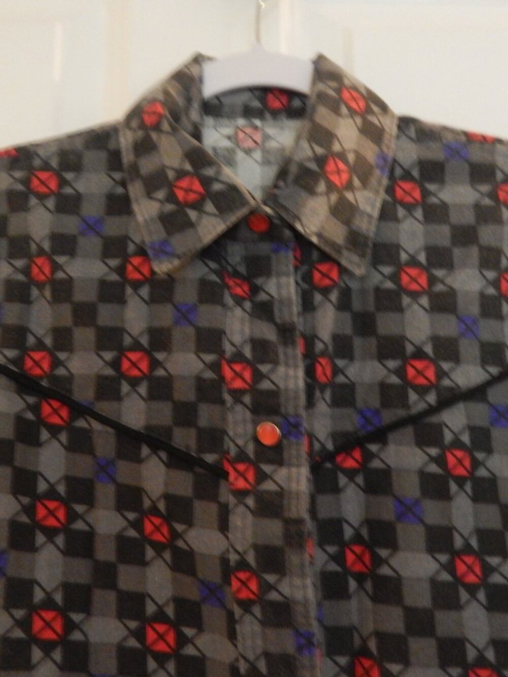 Vintage Western shirt with snaps, size M